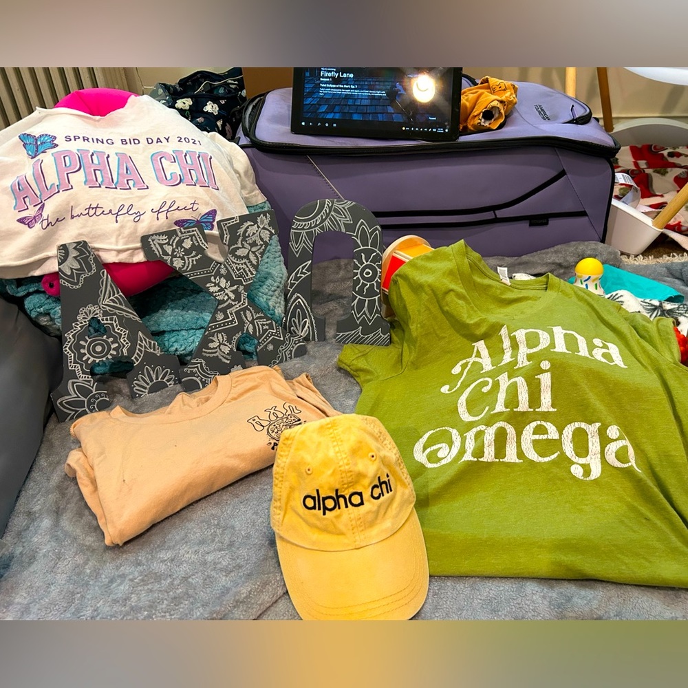 AXO super bundle with Letters ! All M except Butterfly Shirt ! Alpha Chi Omega